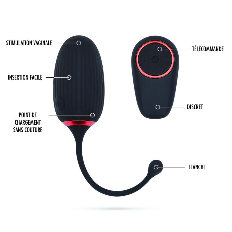 - Œuf Vibrant avec télécommande 