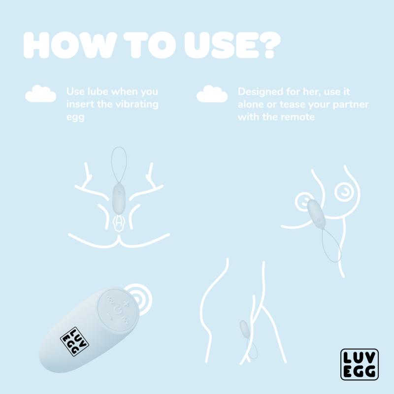 - Œuf Vibrant avec télécommande - Bleu 2