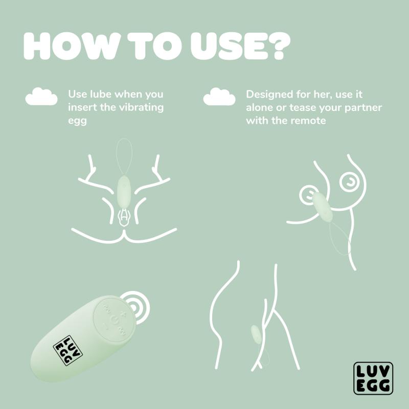 - Œuf Vibrant avec télécommande - Vert 2