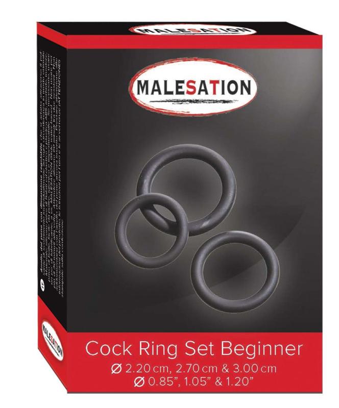 Image of Penisring Set Beginner - Black