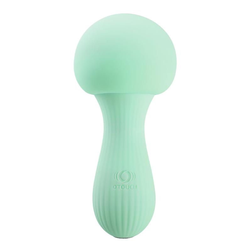 - Vibromasseur Wand Silicone Mushroom - Bleu-vert 2