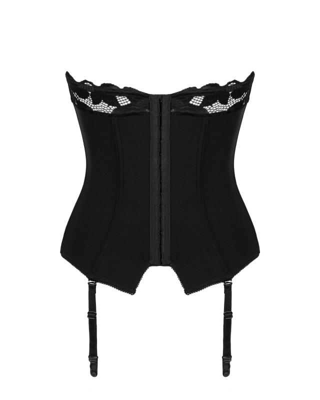 Editya Somptueux corset avec jarretelles - Noir 8