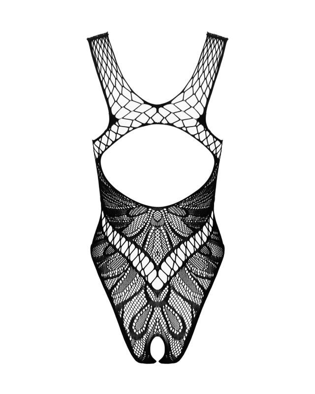 Teddy en dentelle et en résille - Noir 4