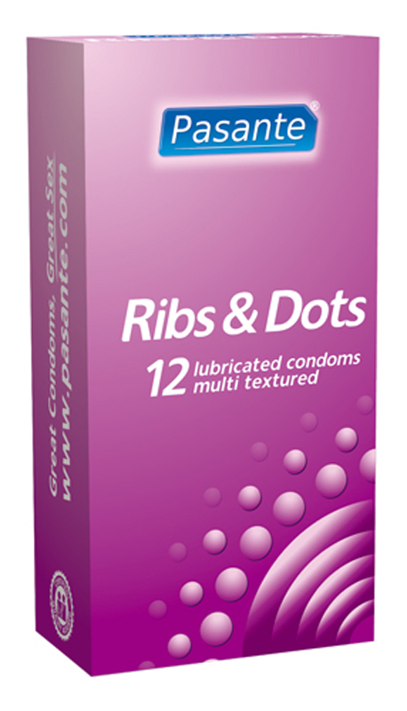 Pasante - Ribs & Dots Condooms met Glijmiddel