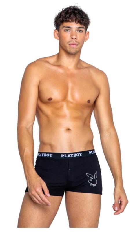 Playboy Lingerie - Herren Tuxedo Modal Boxer - Schwarz