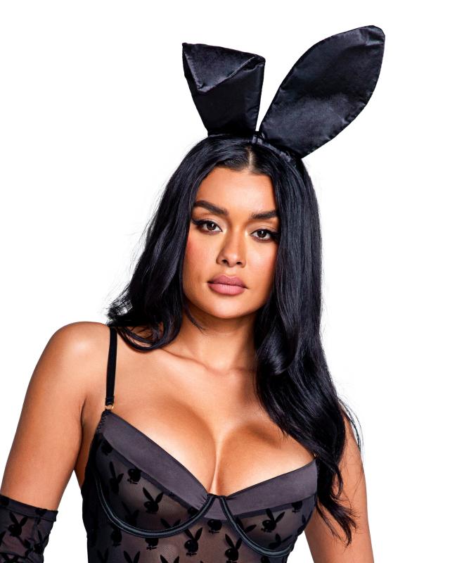 - Satin Bunny Ears - Noir 2