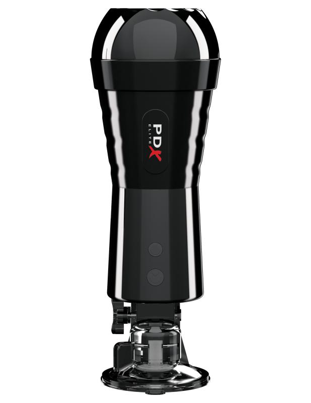 Masturbateur vibrant à compression pour pénis PDX Elite - Noir