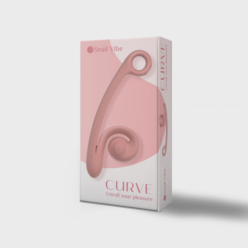 Vibromasseur Double Snail Vibe Curve - Rose Pêche 9