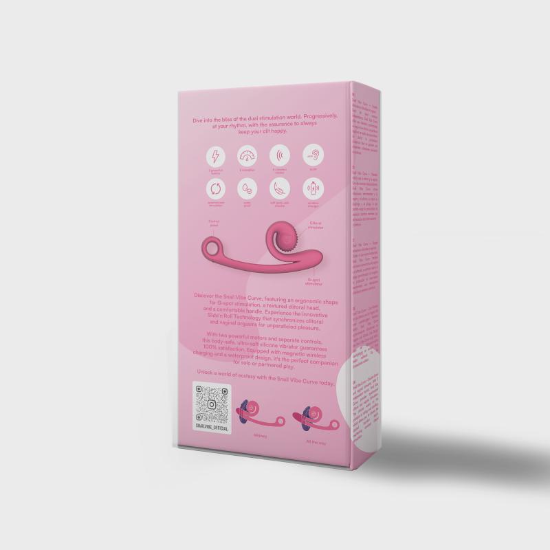 Vibromasseur Double Snail Vibe Curve - Rose 8