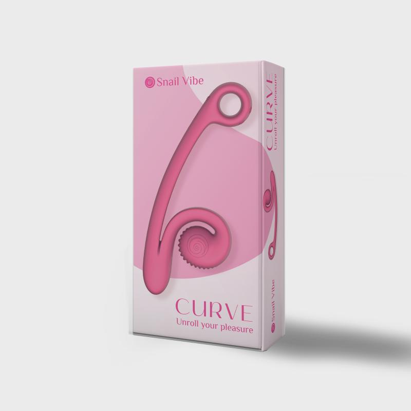 Vibromasseur Double Snail Vibe Curve - Rose 7
