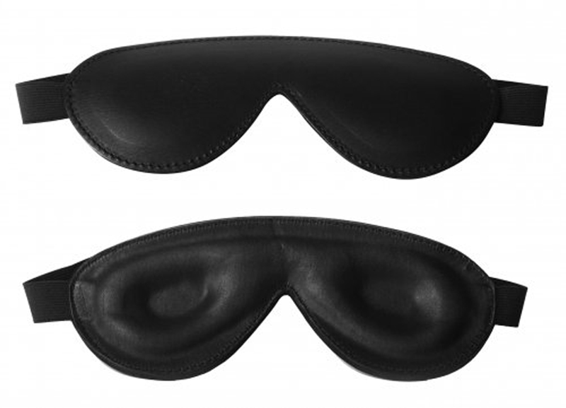Strict Leather- Máscara de ojos bondage acolchada de cuero