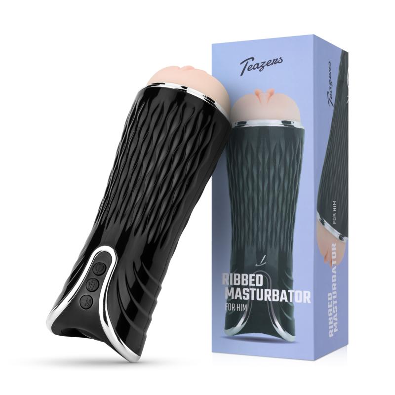 Image of Teazers »Ribbed« Masturbator mit Vibration