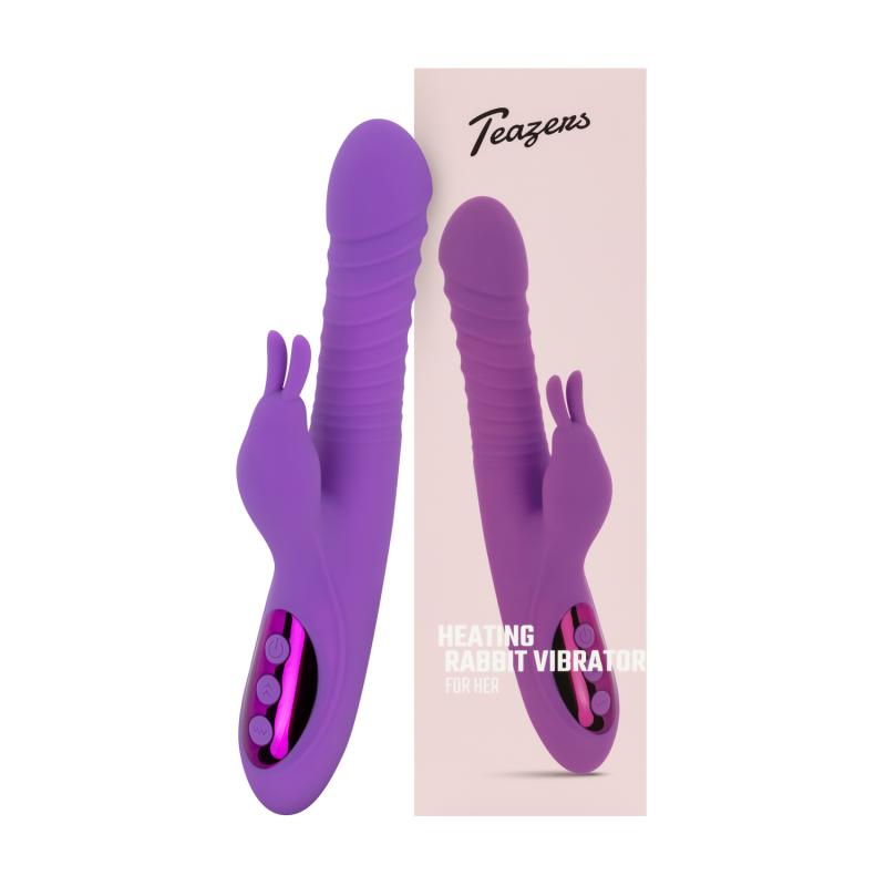 Teazers – Stotende, Verwarmende Rabbit Vibrator – Paars